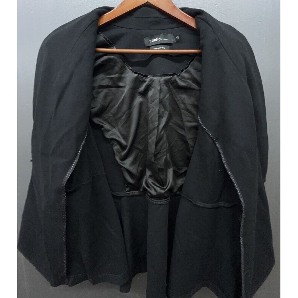 Studio By Torrid Blazer 5 Black Ponte Peplum Stretch Jacket Versatile Career - Picture 7 of 11